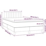 Box spring postelja z vzmetnico temno siva 120x200 cm žamet, (20727072) | Shoptok.si