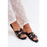 Boto Flat Women's Sandals With Strap And Golden Detail Black Kerenza | ePonuda.com
