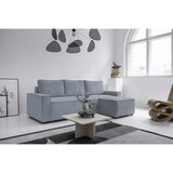 MID.YOU KOTNA SEDEŽNA GARNITURA, rebrasti žamet svetlo siva | Shoptok.si
