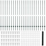  Ograde 11 kom U-kanal zelena 160 cm čelik šesterokutna ograda zelena 1.6x50 m čelik | shoptok.hr