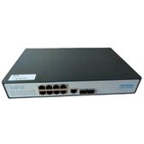 ExeLink SG2510P upravljivi poe switch 8x10/100/1000 base-t POE/POE+,2x1000 base-x sfp porta, L2 u