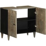 Kupaonski ormarić za umivaonik 62x33x58 cm masivno drvo manga Crna | Shoptok.si