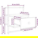  Noćni ormar Staro drvo 35 x 30 x 51 cm Konstruirano drvo | shoptok.hr