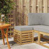  Vanjska stolica klupa s jastukom Bijela 43 x 43 x 45 cm - Bijela i svijetlosiva 40 cm Zatvoren prostor za noge | shoptok.hr