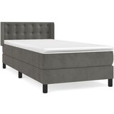 The Living Store Box spring postelja z vzmetnico temno siva 90x200 cm žamet - Box Spring Postelja, (21491863) | Shoptok.si