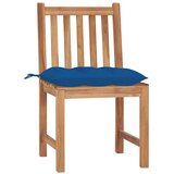  Vrtne stolice s jastucima 2 kom od masivne tikovine - Plava 2 | shoptok.hr