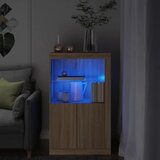 vidaXL Bočni ormarić s LED svjetlima boja hrasta sonome | shoptok.hr