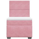 Box spring krevet s madracem ružičasti 90x200 cm baršunasti | shoptok.hr