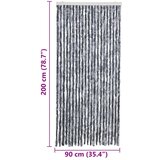 vidaXL Zastor protiv insekata srebrni 90 x 200 cm šenil | shoptok.hr