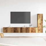 vidaXL TV omara 3-delna stenski stari lesni inženirski les | Shoptok.si