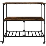  Kuhinjska kolica boja hrasta 100 x 50 x 95 cm konstruirano drvo | shoptok.hr