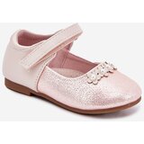 EVENTO Children's Ballet Flats With Velcro And Flowers Pink Nikione | Shoptok.si