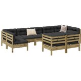 vidaXL 9-dijelni set vrtnih sofa s jastucima od impregnirane borovine | shoptok.hr