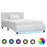  Okvir za krevet od umjetne kože LED bijeli 100 x 200 cm Cijene