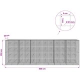  Gabion s žicom debljine 3,5 mm i mrežom 5x5 cm 600x20x200 cm | shoptok.hr