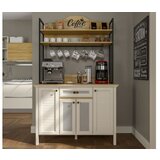 Hanah home Višenamenska vitrina za kafe Krem Hrast Crna boja FRN 21027 | ePonuda.com