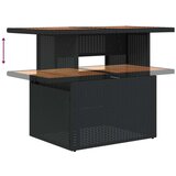  7-delni vrtni jedilni set z blazinami črna Poli ratan acacia, (22093557) | Shoptok.si