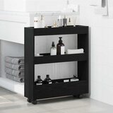  Uska kolica za pohranu Crni hrast 60 x 18 x 70 cm | Eponuda.ba