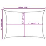  Jedro za zaštitu od sunca 160 g/m² tamnozeleno 6 x 8 m HDPE | shoptok.hr