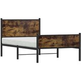 vidaXL kovinski posteljni okvir z vzglavjem in vznožjem 107x203 cm, (21322118) | Shoptok.si