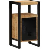 vidaXL Komplet pohištva za kopalnico 2 pcs Rjava Trd, grob mango les | Shoptok.si