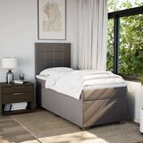 vidaXL Krevet s oprugama i madracem smeđesivi 90x190 cm od tkanine | shoptok.hr
