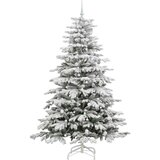 vidaXL Umetno Zložljivo Božično Drevo Bela 240 cm PE in PVC | Shoptok.si