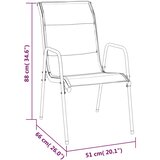  3-dijelni vrtni blagovaonski set crni od čelika i tekstilena | Eponuda.com