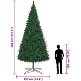  Božićno drvce s ukrasnim gudačkim svjetlima Zelena 400 cm PVC | shoptok.hr
