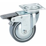 DÖRNER + HELMER Vrtljivo kolo Stabilit (premer kolesca: 100 mm, nosilnost: 55 kg, drsni ležaj, s ploščo in fiksacijo) | Shoptok.si