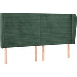 Maison Chic Posteljno vzglavje - Vzglavna omarica - Nočna omarica z ušesi temno zeleno 203x23x118/128 cm žamet, (21709902) | Shoptok.si