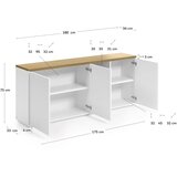 Kave Home Bijela komoda u dekoru hrasta 180x75x36 cm Abilen – | shoptok.hr