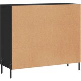  Komoda crna 90x34x80 cm od konstruiranog drva | shoptok.hr