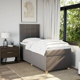  Krevet s oprugama i madracem smeđesivi 90x190 cm od tkanine | shoptok.hr