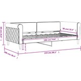  Dnevni krevet svjetlosivi 90 x 190 cm baršunasti | shoptok.hr
