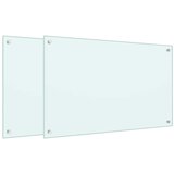  Kuhinjske zaštite od prskanja 2 kom bijele 80 x 50 cm staklene | Eponuda.com