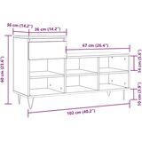 Ormarić za cipele sjajni bijeli 102x36x60 cm konstruirano drvo | shoptok.hr