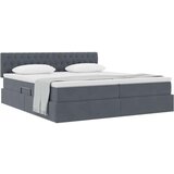  Postelja s shranjevanjem z vzmetnico Temno siva 90 x 200 cm, (5000100422) | Shoptok.si