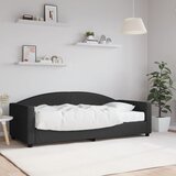  Dnevni krevet s madracem crni 90 x 190 cm od tkanine | shoptok.hr
