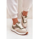 Boto Women Sports Shoes With Panther Print On Platform Green Davinara | Shoptok.si