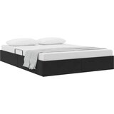  Otomanski krevet s pohranom Crna 140 x 200 cm Baršun | shoptok.hr