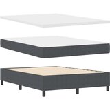 Box Spring Krevet s madracem Tamno sivi 140x200 cm Baršunasta tkanina | shoptok.hr