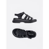 GOODIN Black leather platform sandals | Shoptok.si