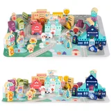 ECO TOYS EcoToys drveni grad od kockica 121 komada
