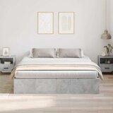 Krevet s ladicama Betonski sivi 200 x 200 cm Konstruirano drvo | Eponuda.ba