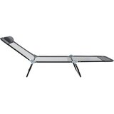  Sklopiva ležaljka za sunčanje Siva 182 x 55 x 85,5 cm Tekstilen | shoptok.hr