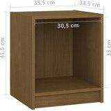 Noćni ormarići 2 kom boja meda 35,5x33,5x41,5 cm od borovine | shoptok.hr
