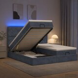  Krevet od pjene s madracem i LED-om Tamnosiva 160 x 200 cm | shoptok.hr
