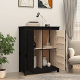  Komoda crna 83 x 41,5 x 100 cm od masivne borovine | Eponuda.com