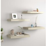 vidaXL Stenske police 4 kosi barva hrasta 40x23x3,8 cm MDF Cene